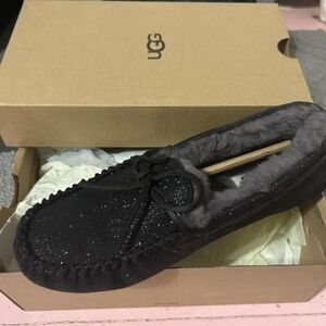 UGG Women's Sparkling Black Moccasins